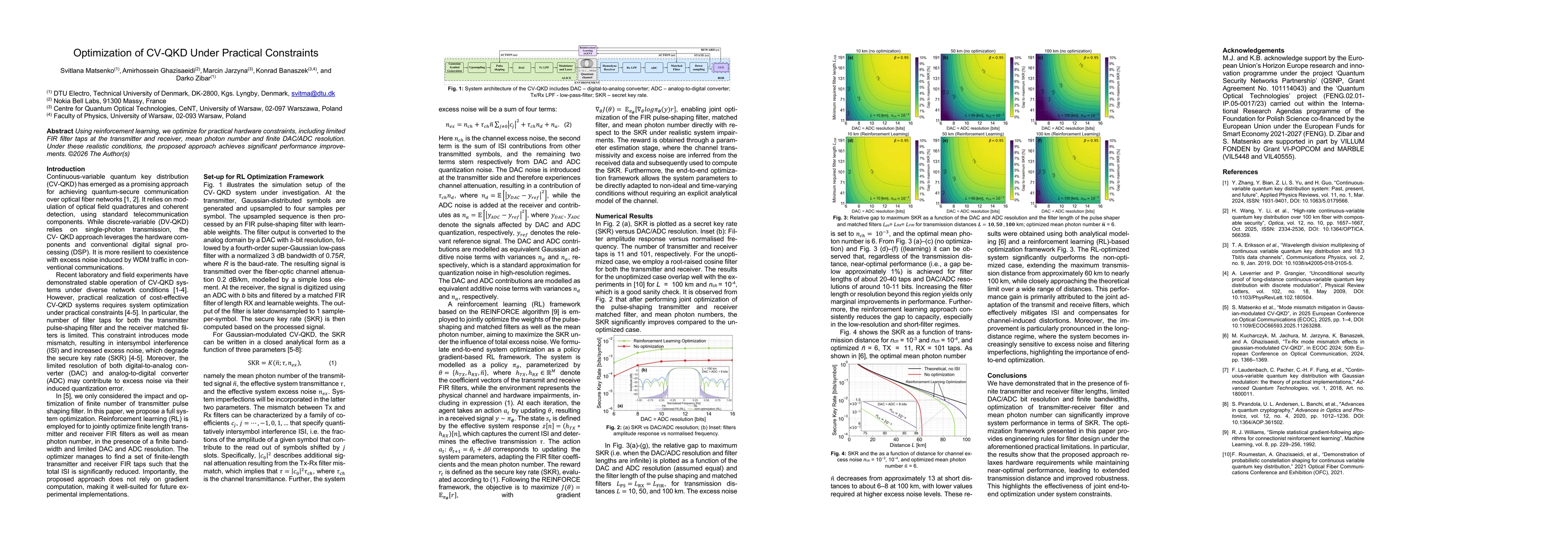 Thumbnail for Optimization of CV-QKD Under Practical Constraints