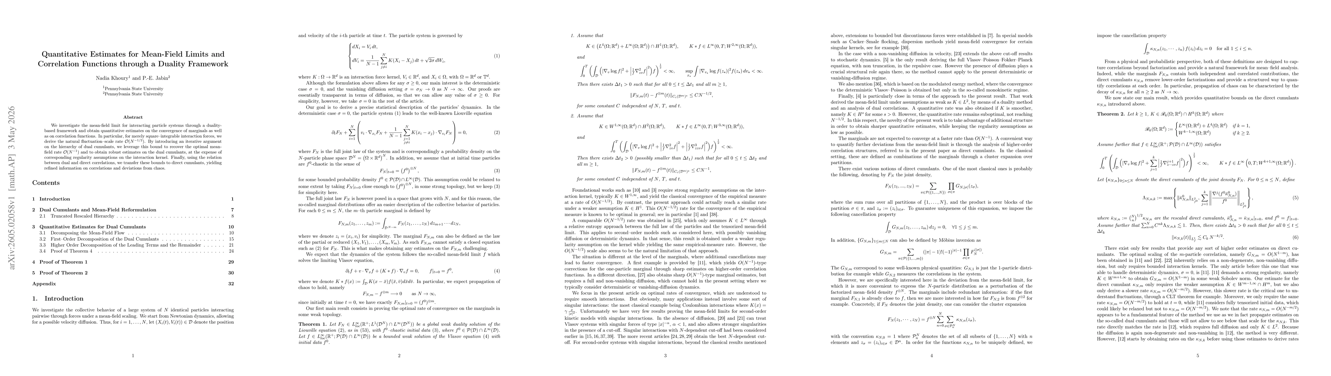 Thumbnail for Quantitative Estimates for Mean-Field Limits and Correlation Functions through a Duality Framework