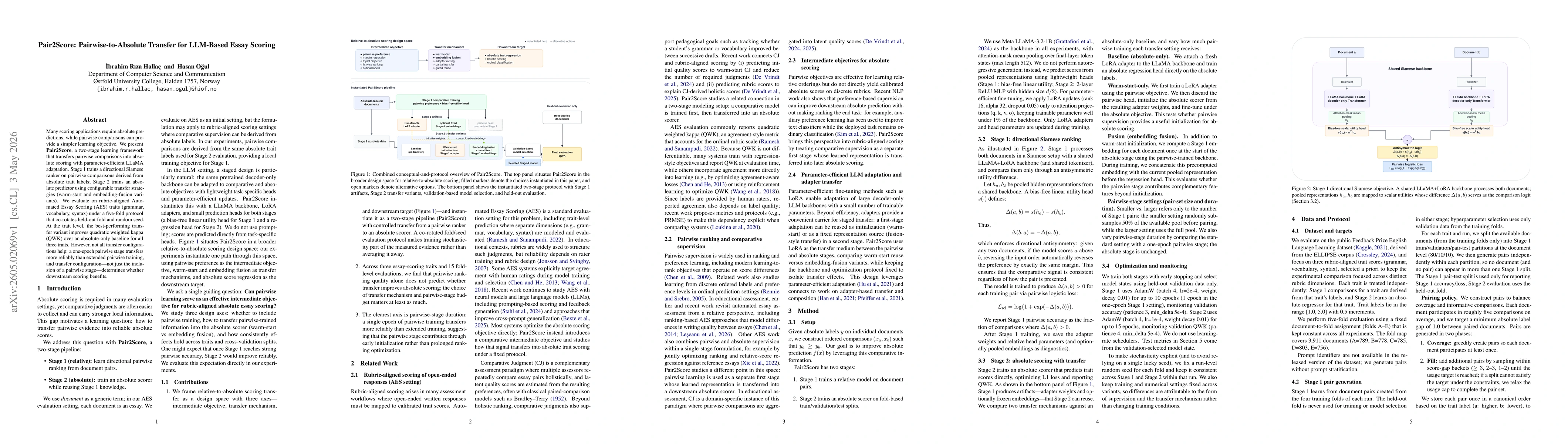 Thumbnail for Pair2Score: Pairwise-to-Absolute Transfer for LLM-Based Essay Scoring