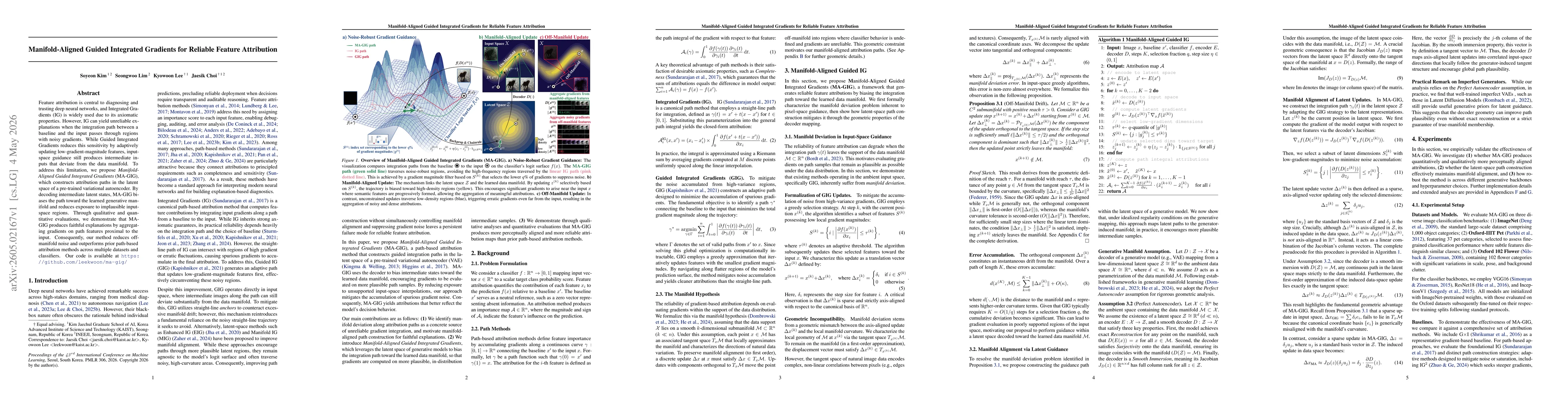 Thumbnail for Manifold-Aligned Guided Integrated Gradients for Reliable Feature Attribution