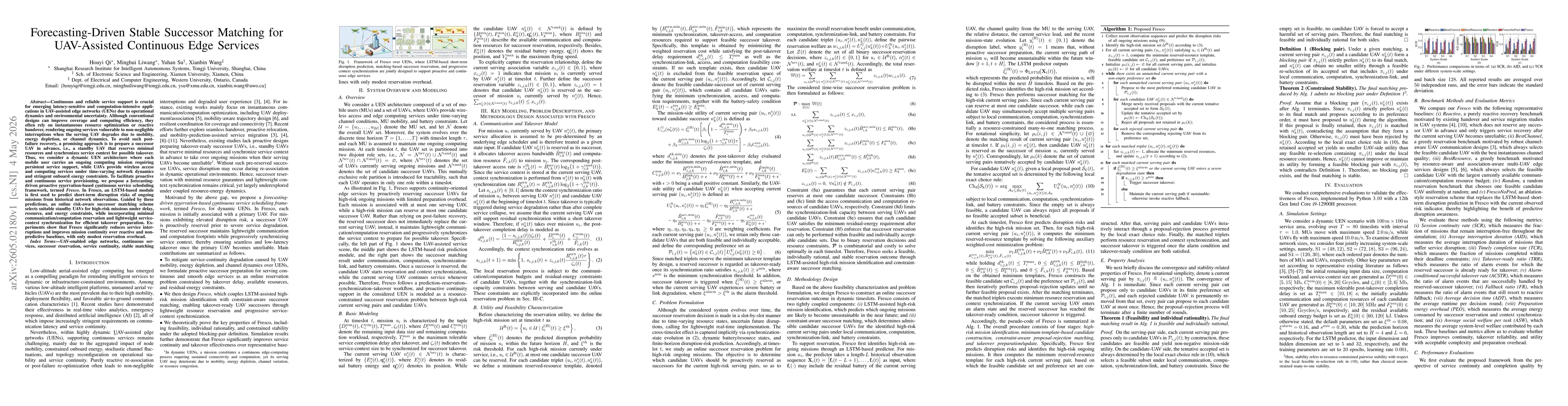 Thumbnail for Forecasting-Driven Stable Successor Matching for UAV-Assisted Continuous Edge Services
