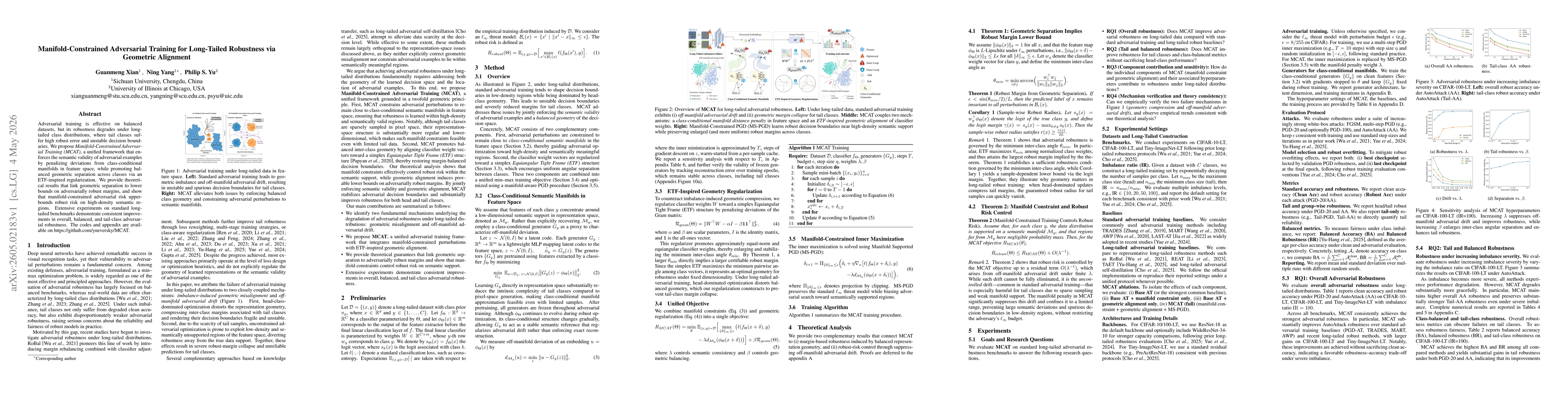 Thumbnail for Manifold-Constrained Adversarial Training for Long-Tailed Robustness via Geometric Alignment