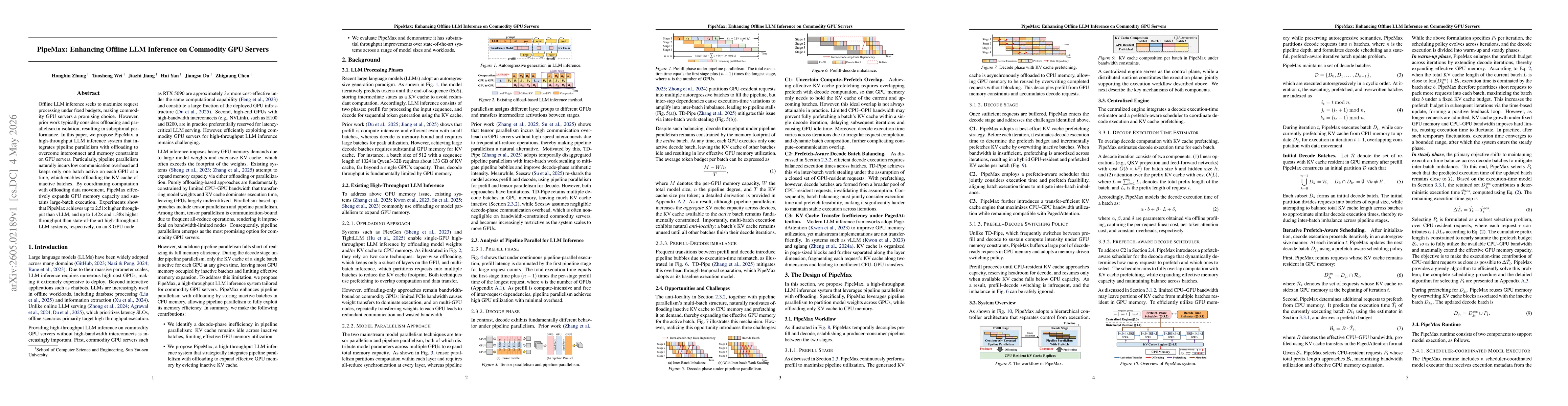 Thumbnail for PipeMax: Enhancing Offline LLM Inference on Commodity GPU Servers