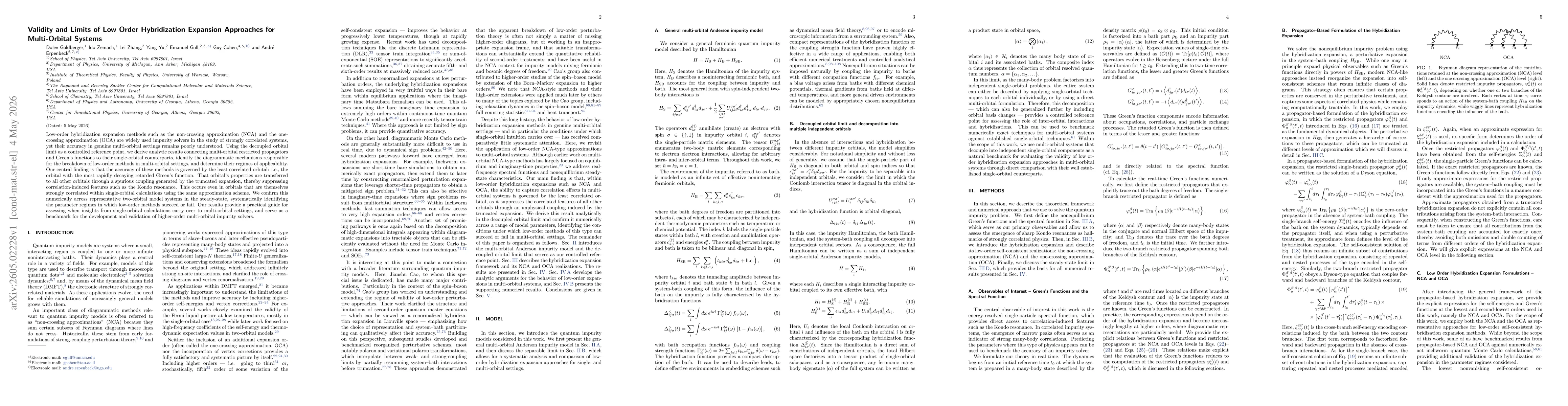 Thumbnail for Validity and Limits of Low Order Hybridization Expansion Approaches for Multi-Orbital Systems