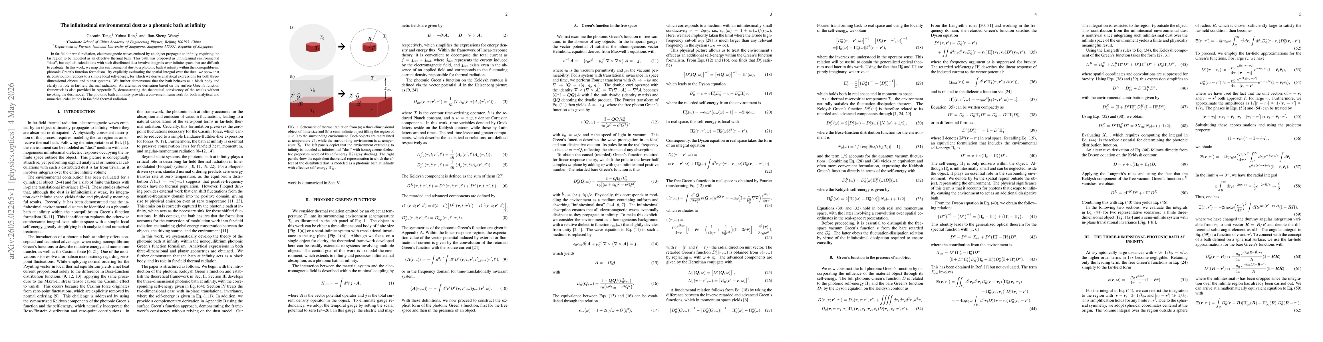 Thumbnail for The infinitesimal environmental dust as a photonic bath at infinity
