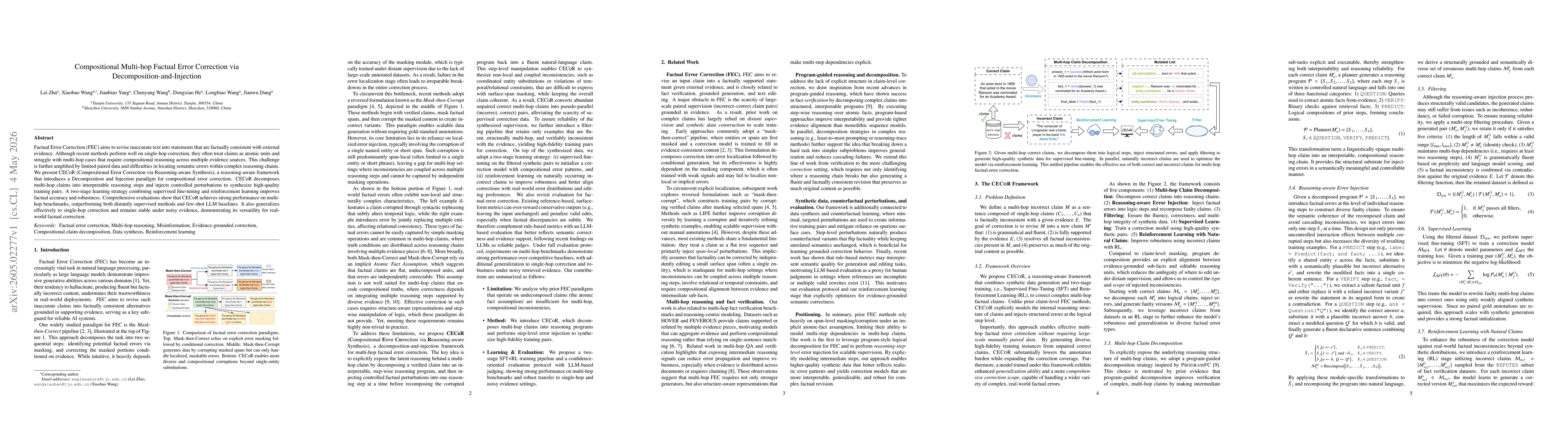Thumbnail for Compositional Multi-hop Factual Error Correction via Decomposition-and-Injection