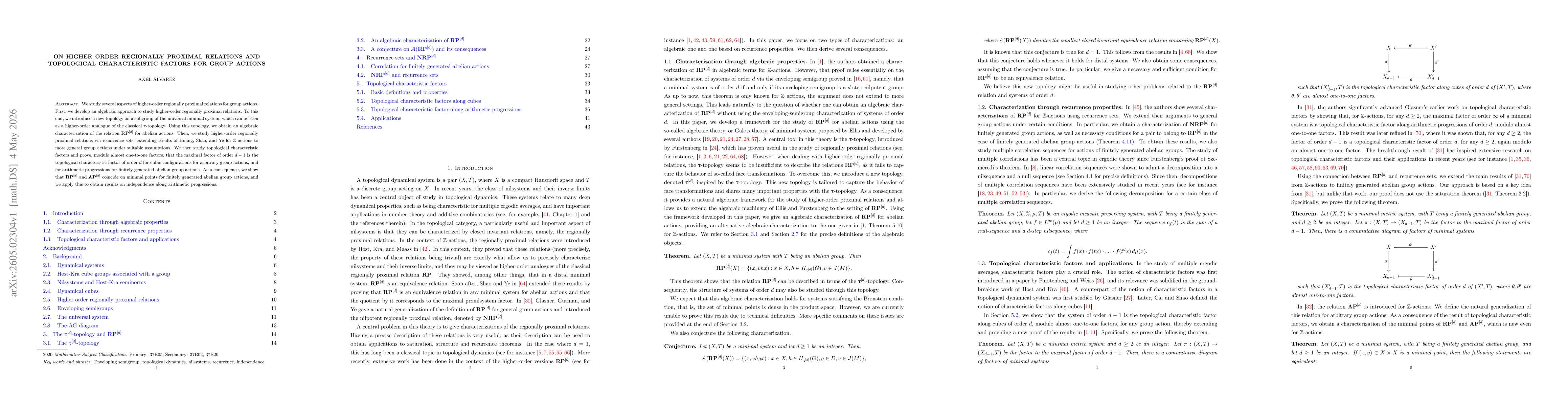 Thumbnail for On higher order regionally proximal relations and topological characteristic factors for group actions
