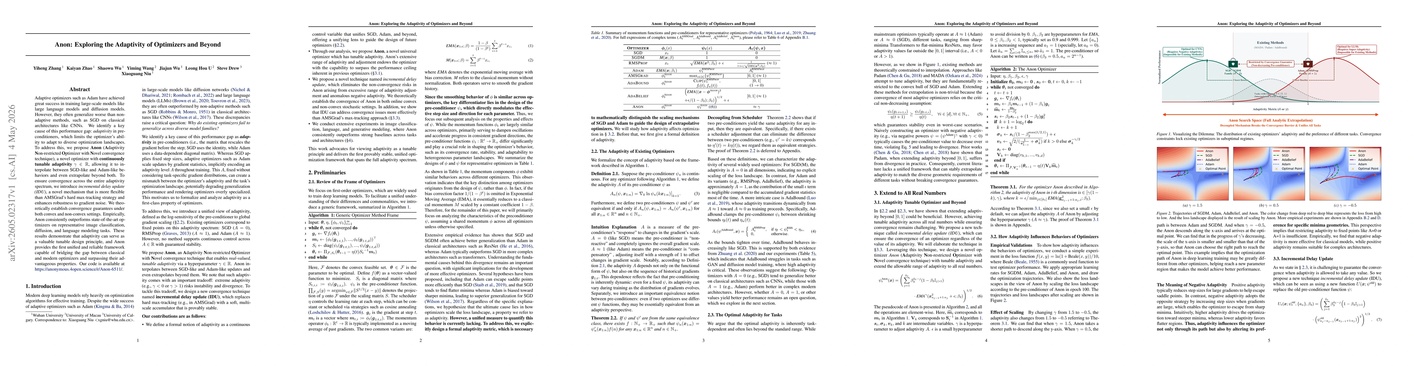 Thumbnail for Anon: Extrapolating Optimizer Adaptivity Across the Real Spectrum