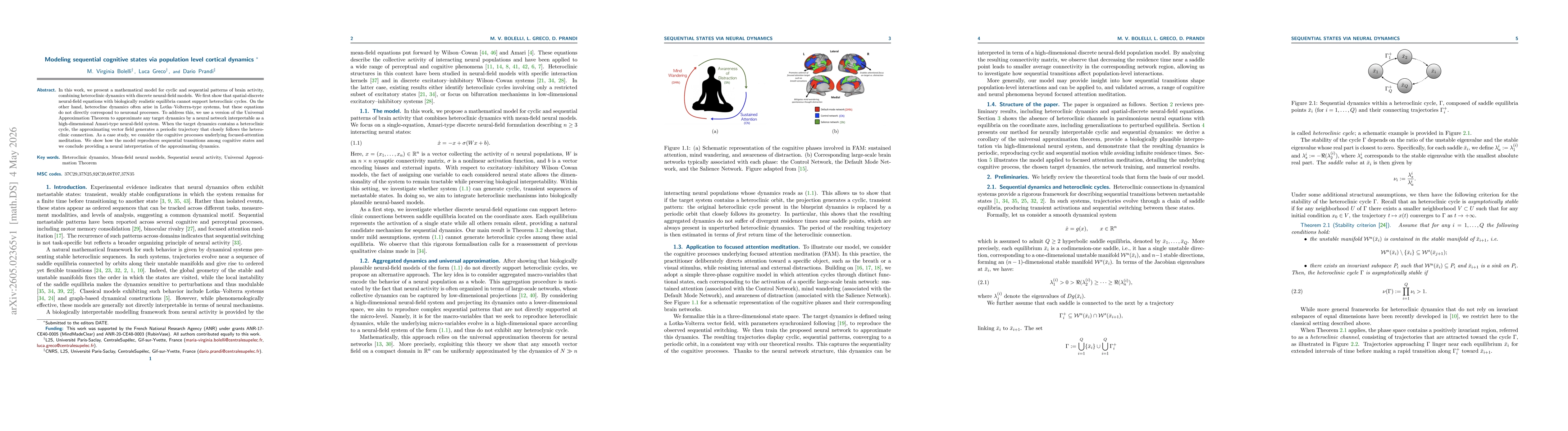 Thumbnail for Modeling sequential cognitive states via population level cortical dynamics