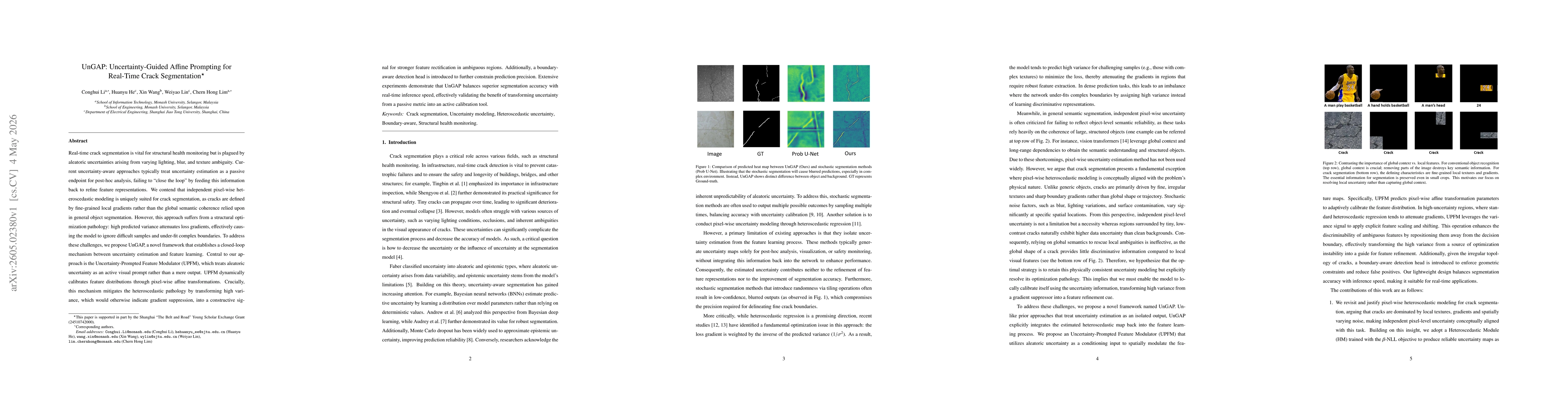 Thumbnail for UnGAP: Uncertainty-Guided Affine Prompting for Real-Time Crack Segmentation