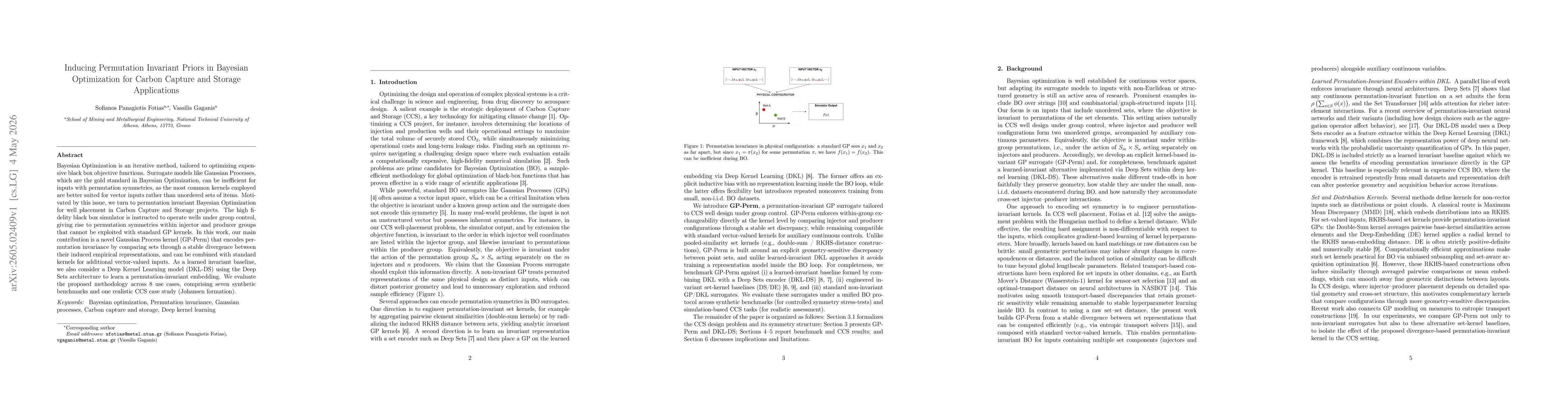 Thumbnail for Inducing Permutation Invariant Priors in Bayesian Optimization for Carbon Capture and Storage Applications