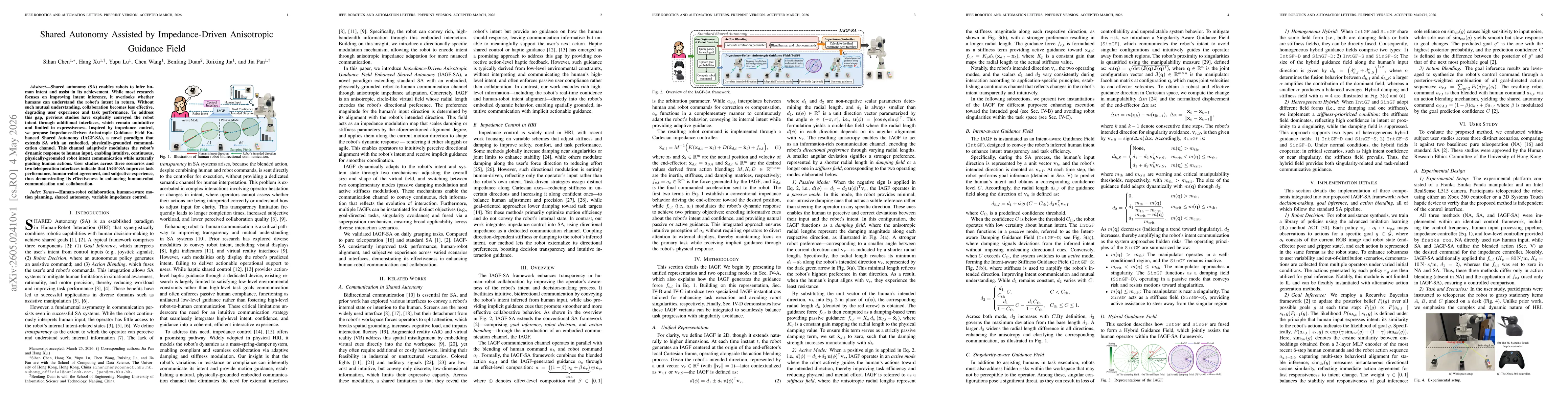 Thumbnail for Shared Autonomy Assisted by Impedance-Driven Anisotropic Guidance Field