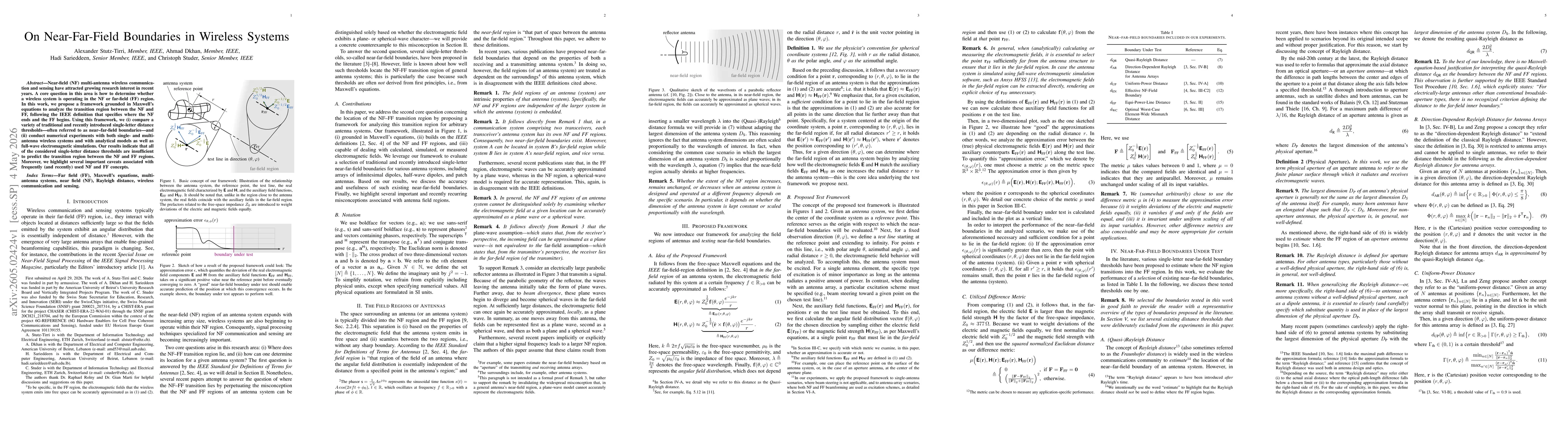 Thumbnail for On Near-Far-Field Boundaries in Wireless Systems