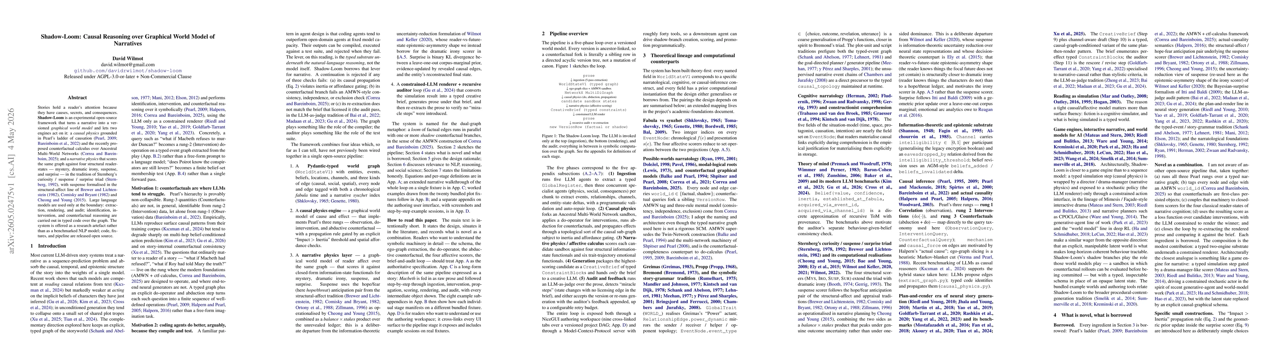 Thumbnail for Shadow-Loom: Causal Reasoning over Graphical World Model of Narratives