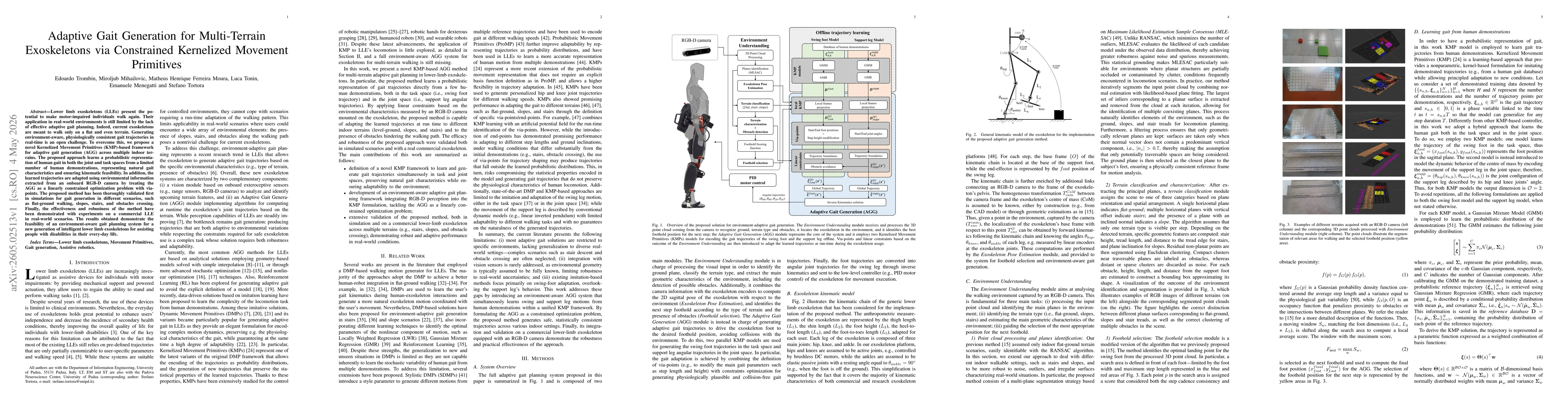 Thumbnail for Adaptive Gait Generation for Multi-Terrain Exoskeletons via Constrained Kernelized Movement Primitives