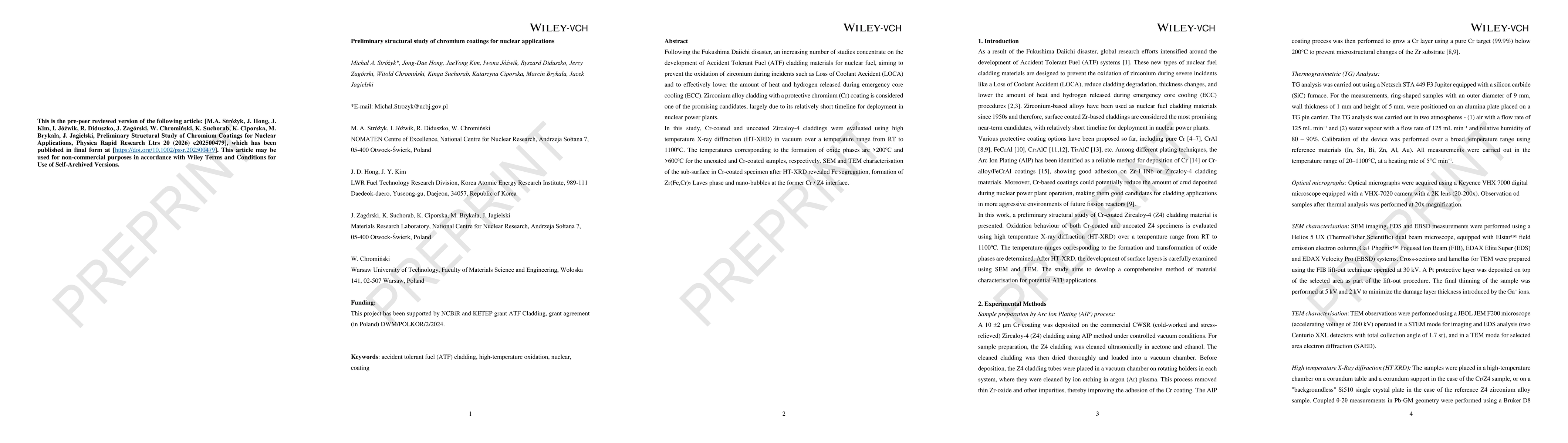 Thumbnail for Preliminary Structural Study of Chromium Coatings for Nuclear Applications