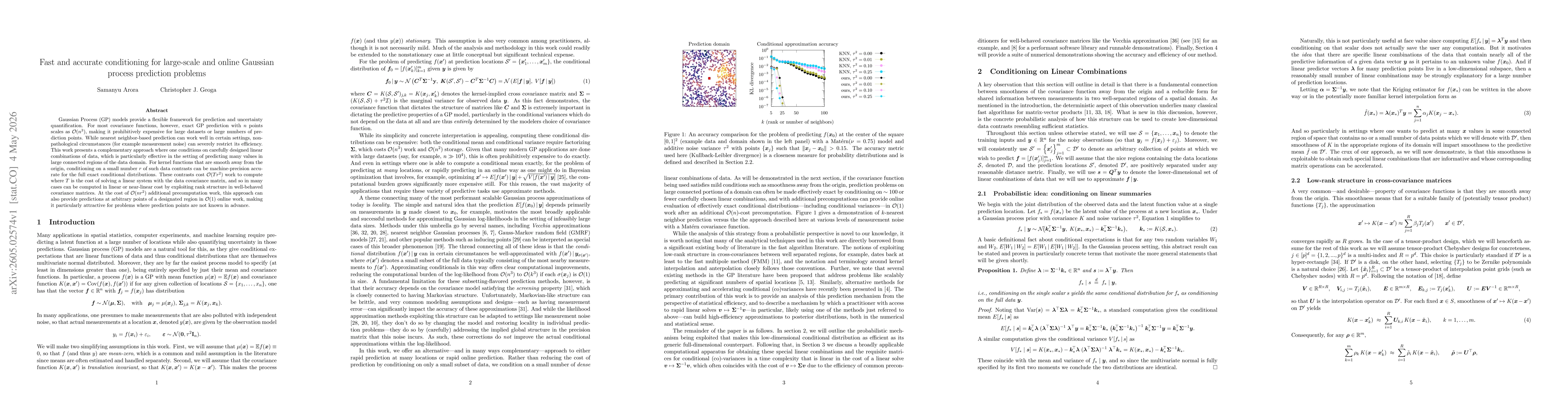 Thumbnail for Fast and accurate conditioning for large-scale and online Gaussian process prediction problems