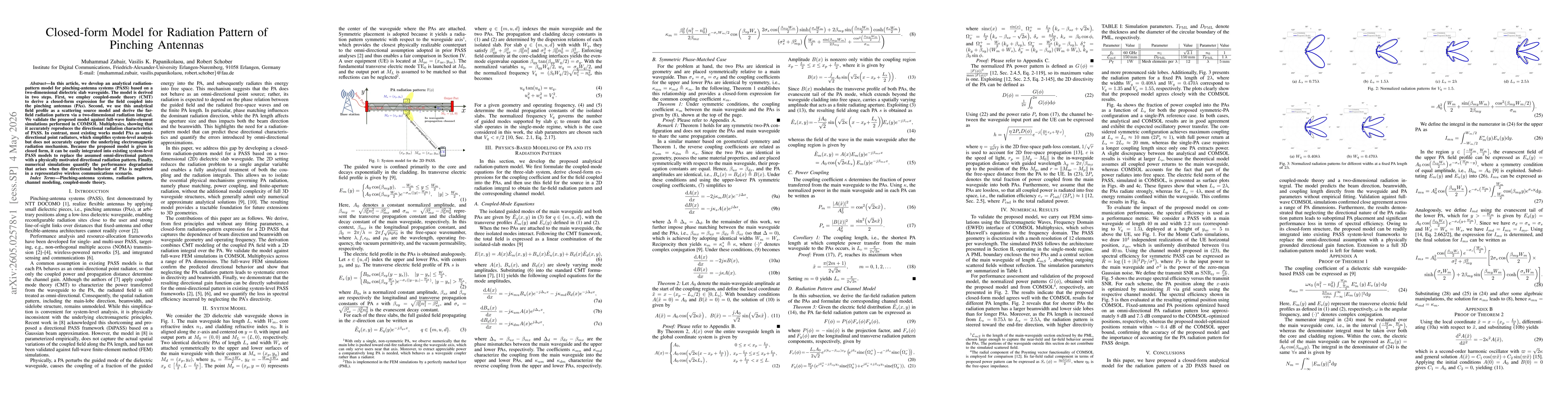 Thumbnail for Closed-form Model for Radiation Pattern of Pinching Antennas