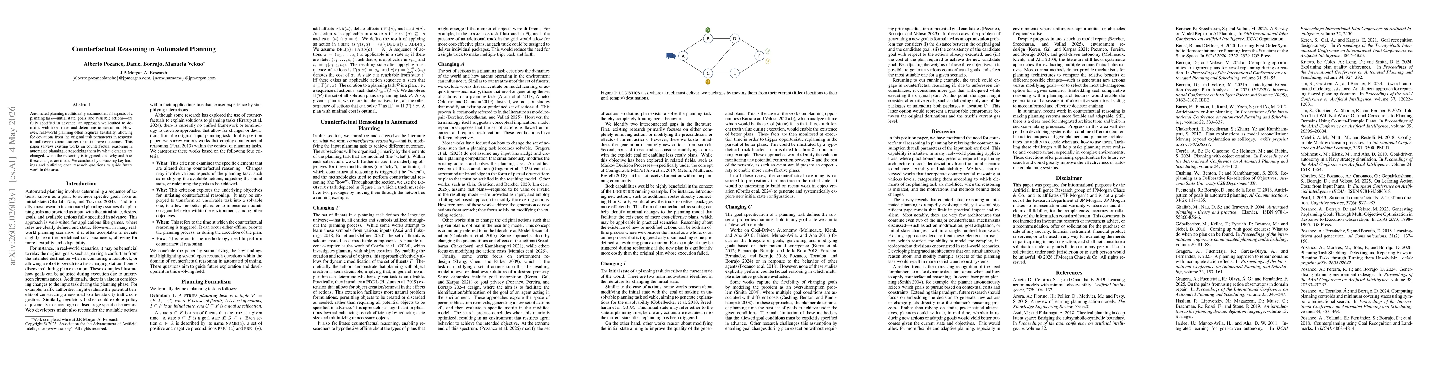 Thumbnail for Counterfactual Reasoning in Automated Planning