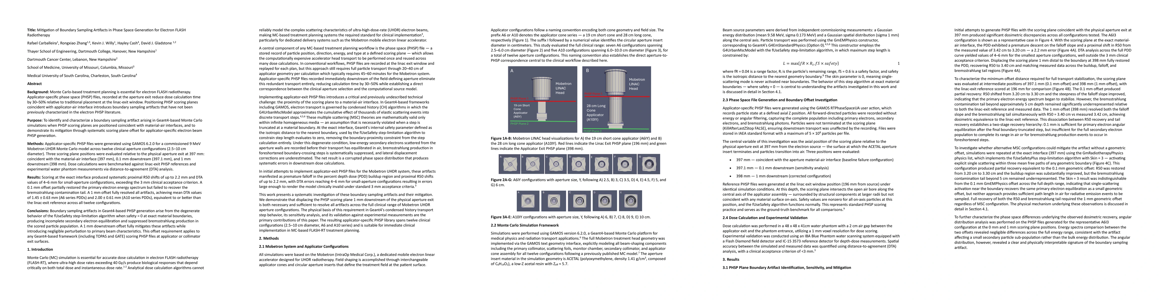 Thumbnail for Mitigation of Boundary Sampling Artifacts in Phase Space Generation for Electron FLASH Radiotherapy