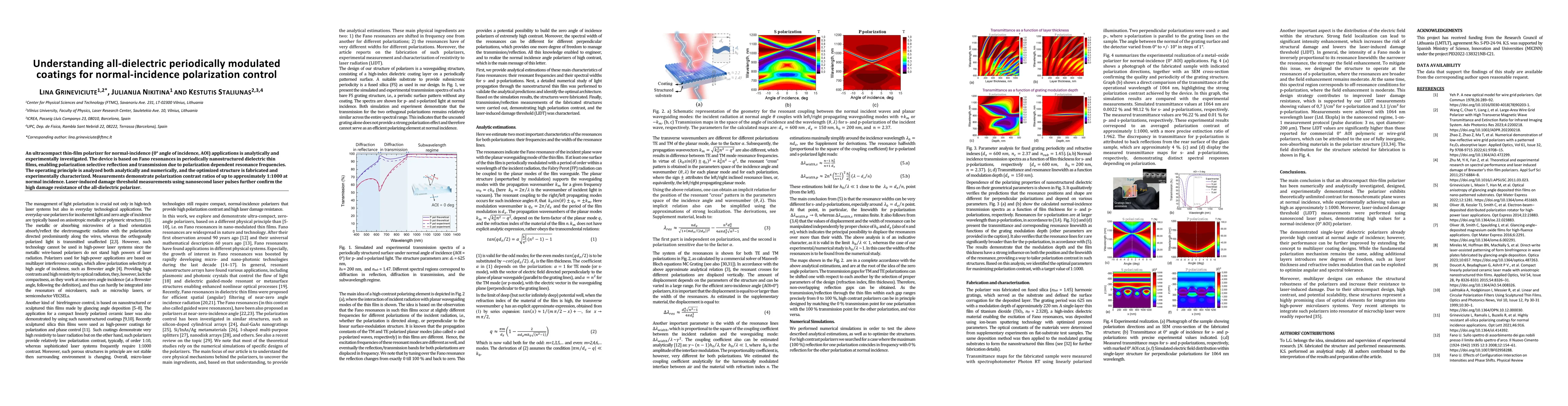 Thumbnail for Understanding all-dielectric periodically modulated coatings for normal-incidence polarization control