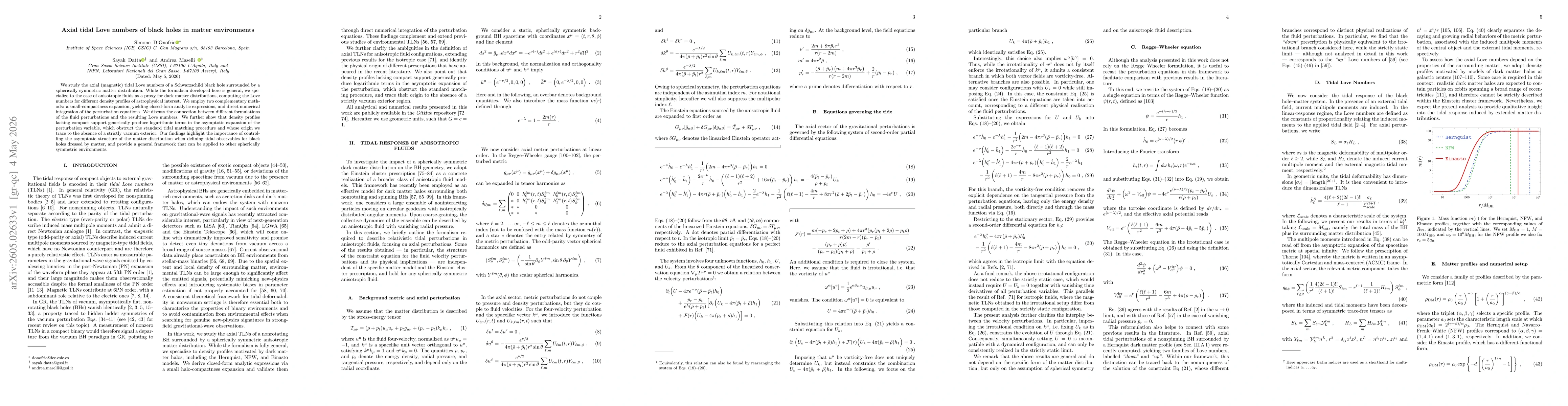 Thumbnail for Axial tidal Love numbers of black holes in matter environments