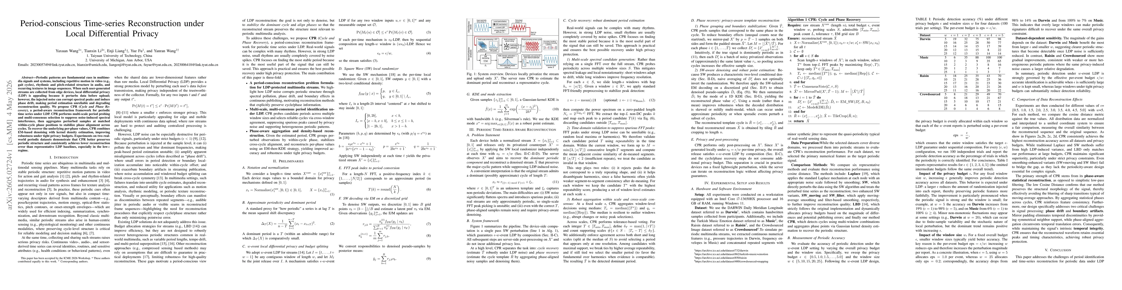 Thumbnail for Period-conscious Time-series Reconstruction under Local Differential Privacy