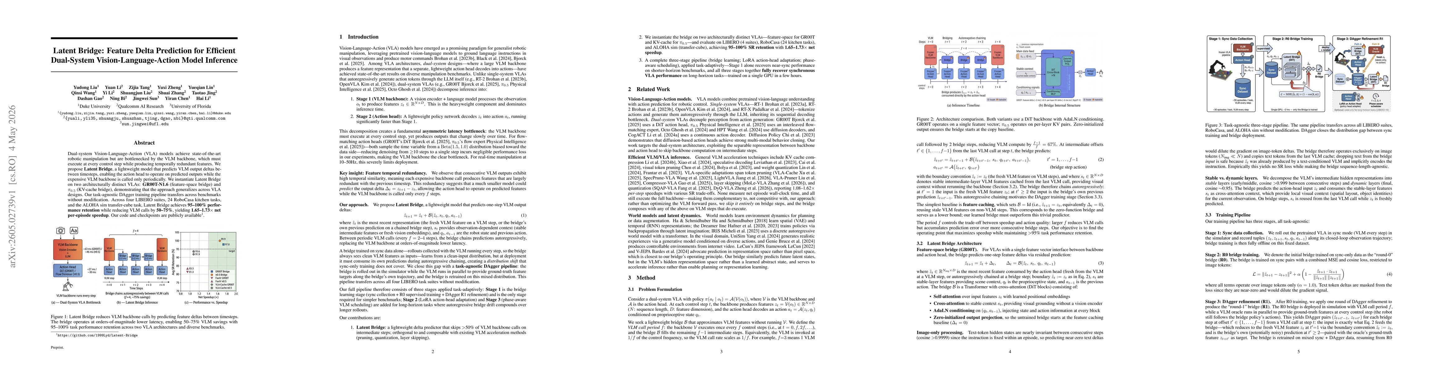 Thumbnail for Latent Bridge: Feature Delta Prediction for Efficient Dual-System Vision-Language-Action Model Inference