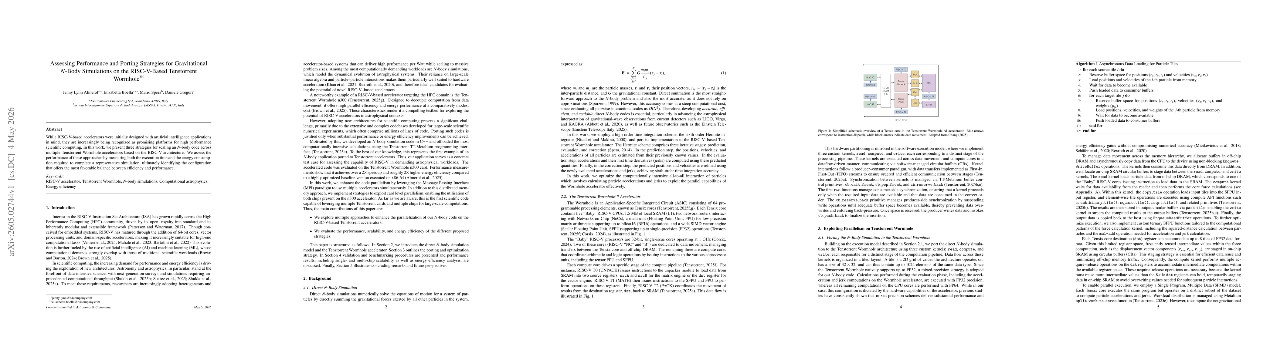 Thumbnail for Assessing Performance and Porting Strategies for Gravitational $N$-Body Simulations on the RISC-V-Based Tenstorrent Wormhole\textsuperscript{\texttrademark}