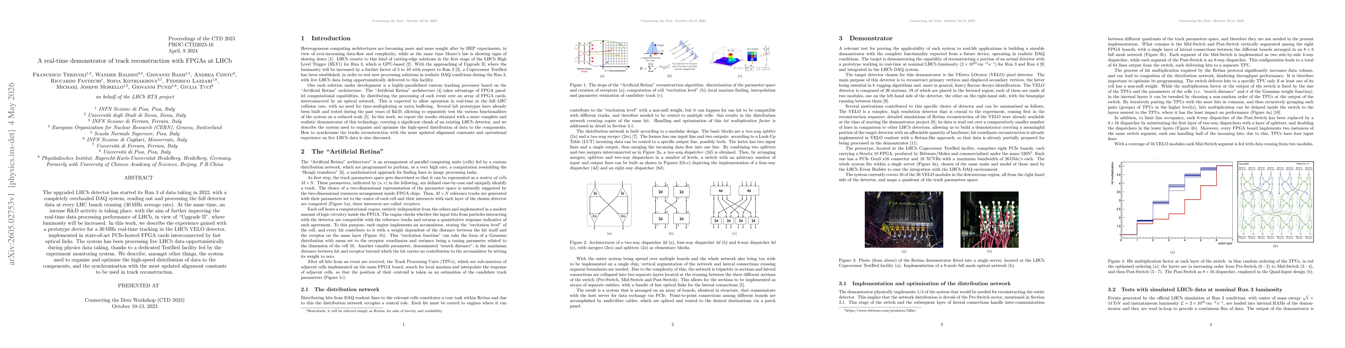 Thumbnail for A real-time demonstrator of track reconstruction with FPGAs at LHCb