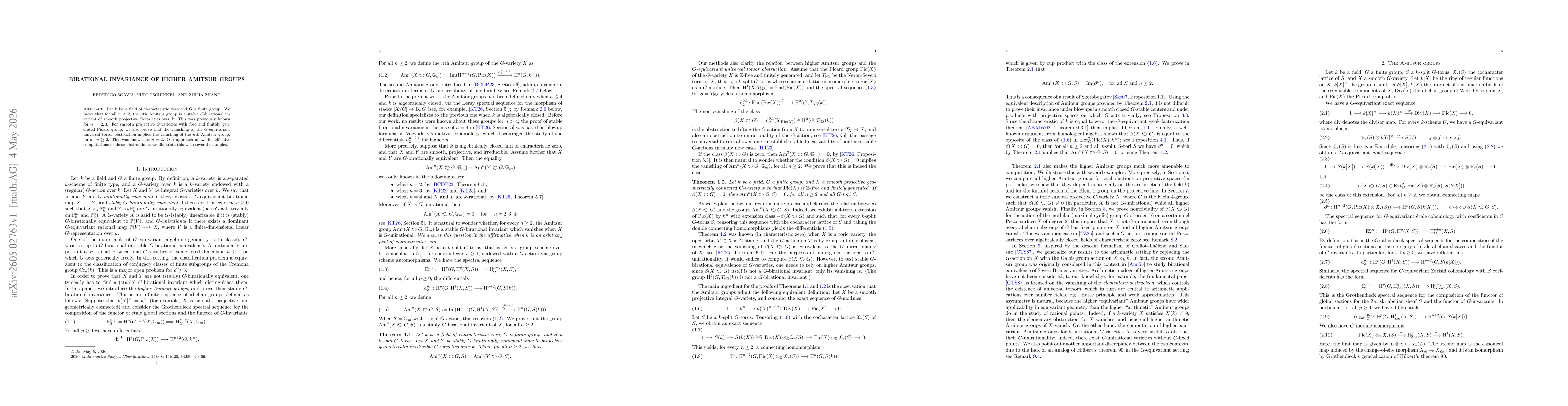 Thumbnail for Birational invariance of higher Amitsur groups