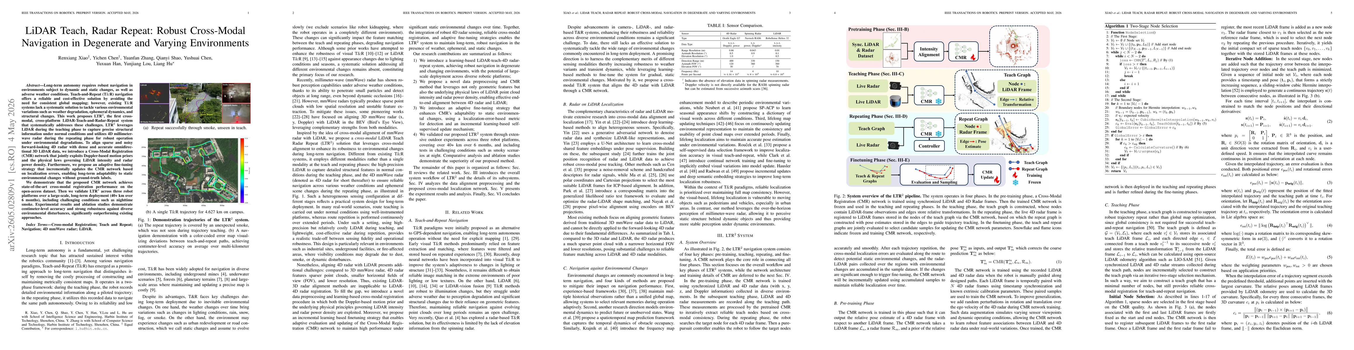 Thumbnail for LiDAR Teach, Radar Repeat: Robust Cross-Modal Navigation in Degenerate and Varying Environments