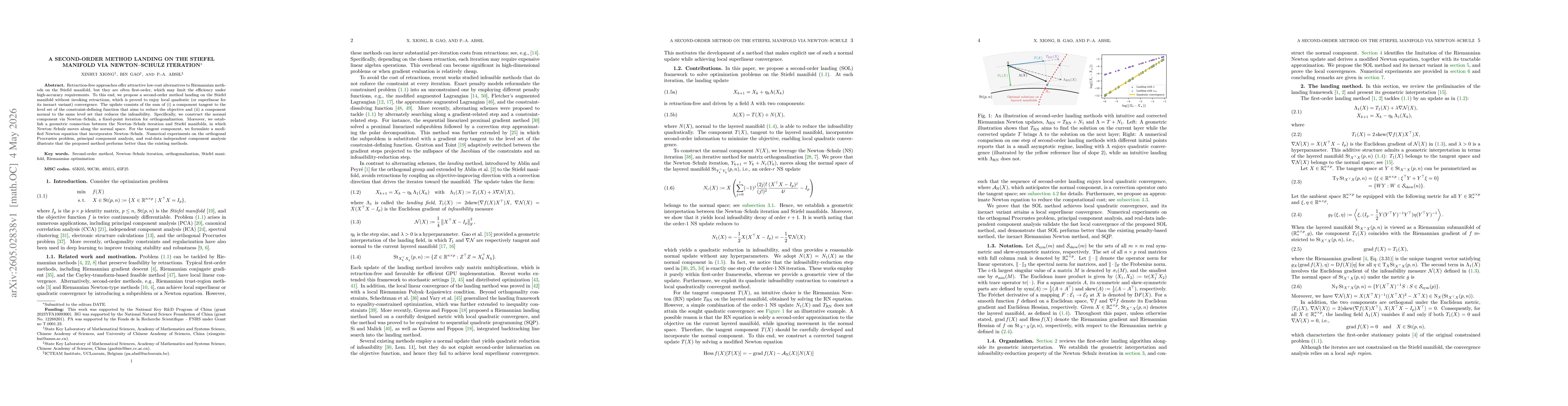 Thumbnail for A second-order method on the Stiefel manifold via Newton$\unicode{x2013}$Schulz