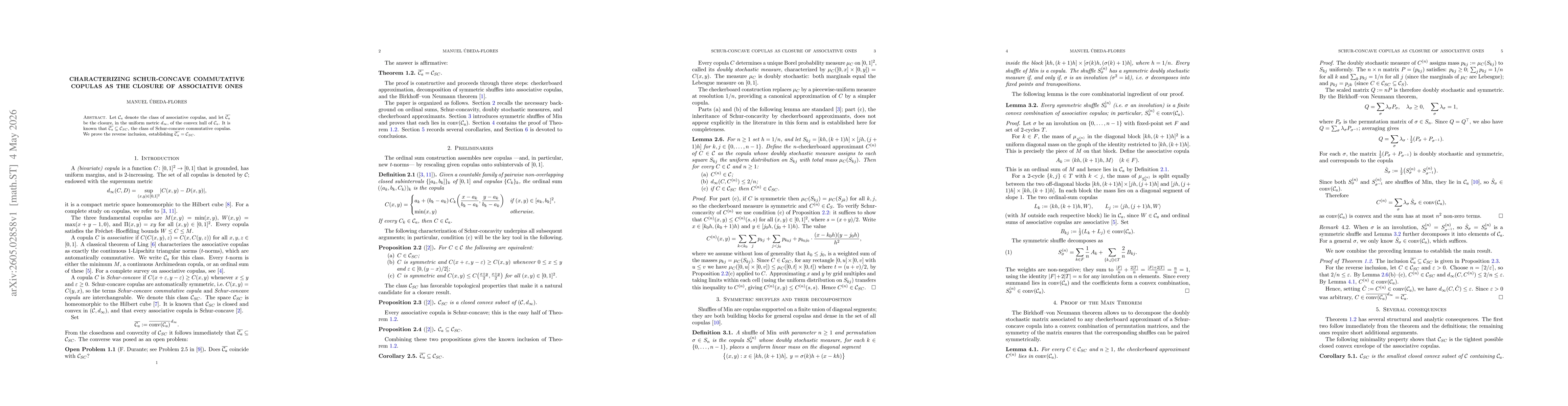 Thumbnail for Characterizing Schur-concave commutative copulas as the closure of associative ones