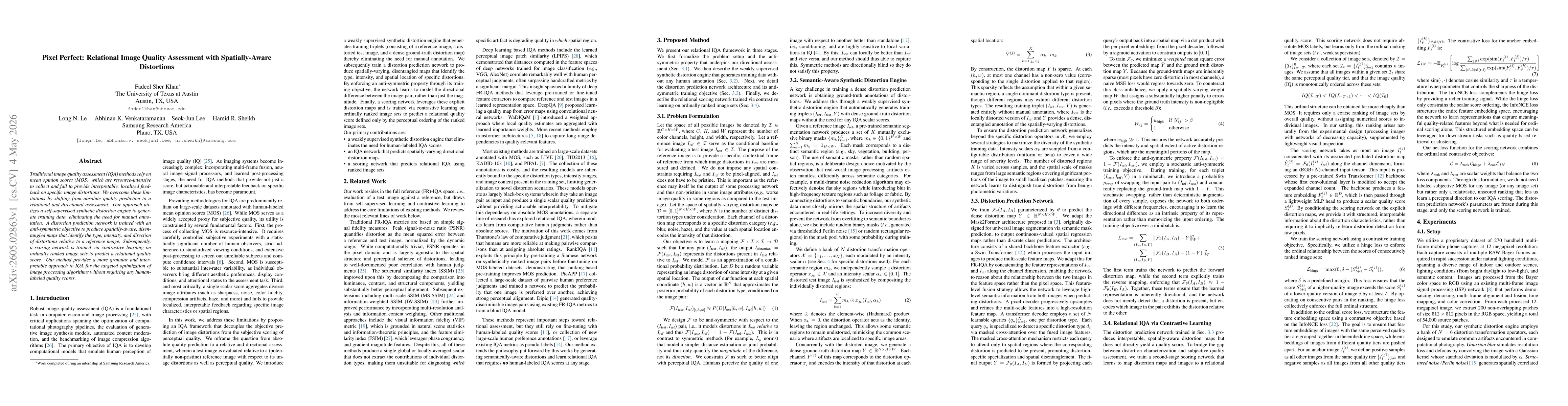 Thumbnail for Pixel Perfect: Relational Image Quality Assessment with Spatially-Aware Distortions