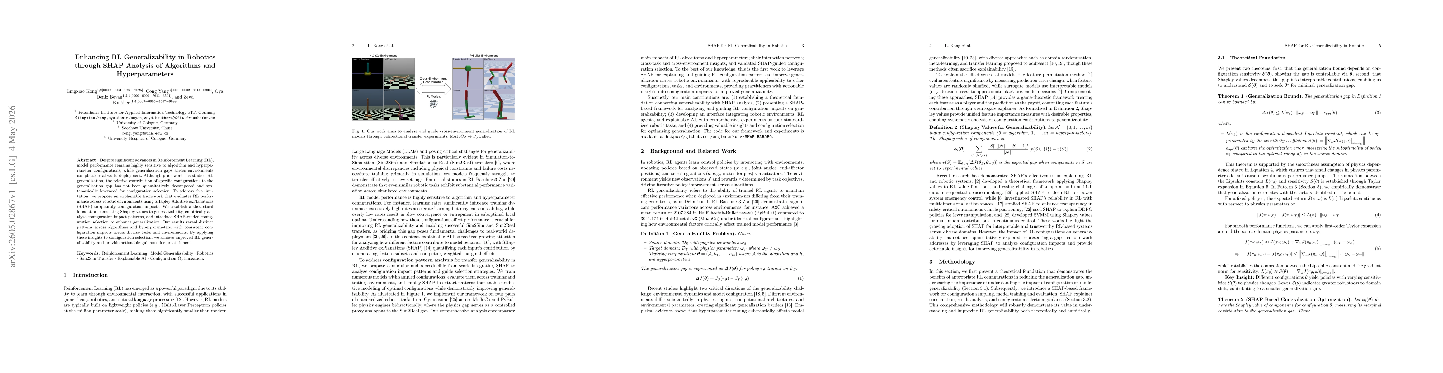 Thumbnail for Enhancing RL Generalizability in Robotics through SHAP Analysis of Algorithms and Hyperparameters
