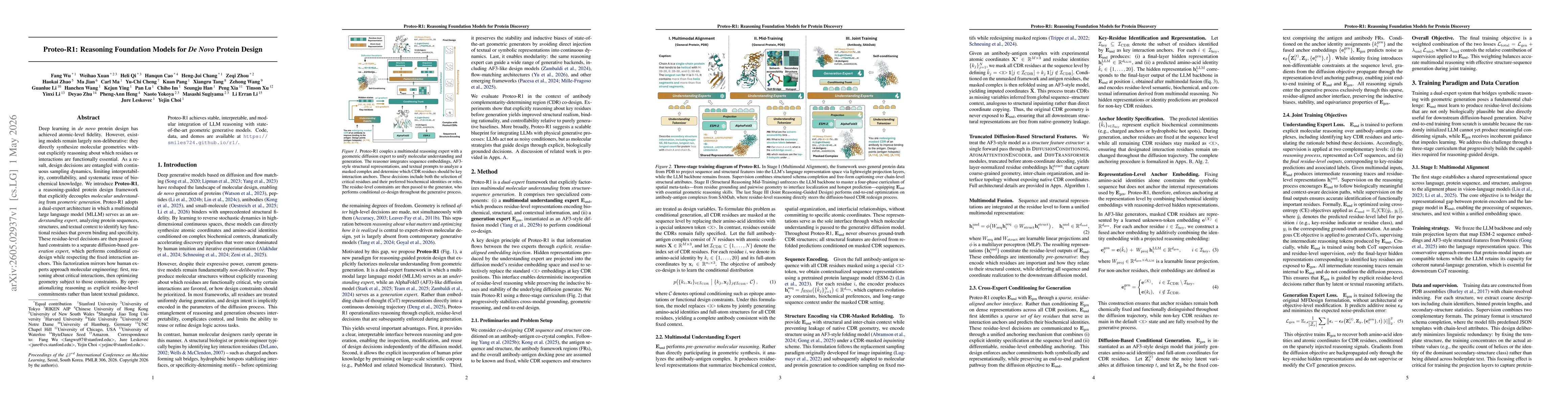 Thumbnail for Proteo-R1: Reasoning Foundation Models for De Novo Protein Design