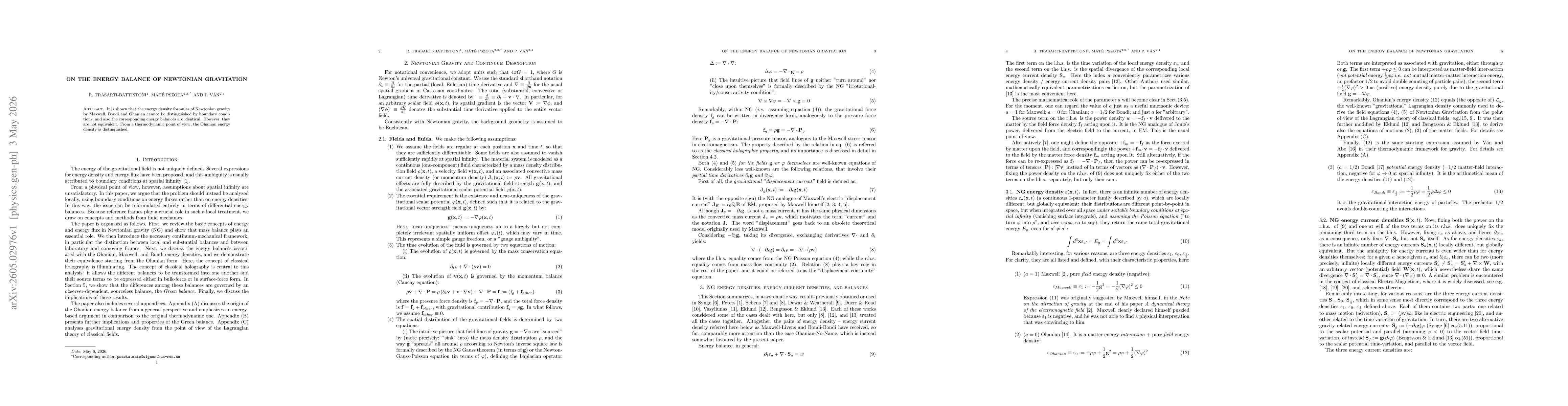 Thumbnail for On the energy balance of Newtonian Gravitation
