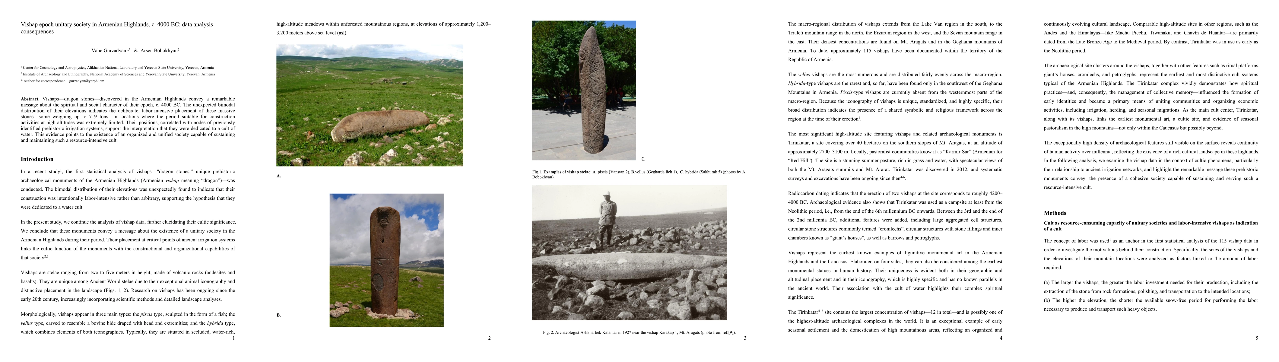 Thumbnail for Vishap epoch unitary society in Armenian Highlands, c. 4000 BC: data analysis consequences