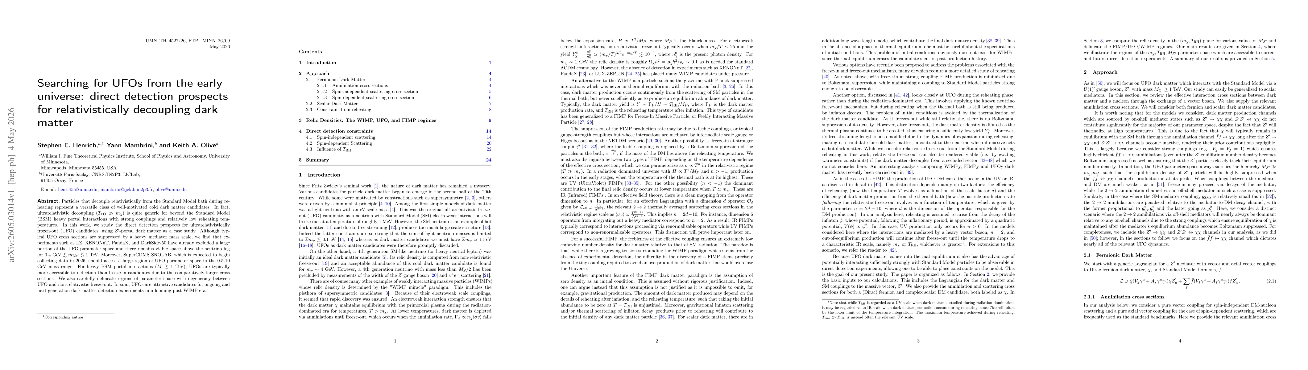 Thumbnail for Searching for UFOs from the early universe: direct detection prospects for relativistically decoupling dark matter