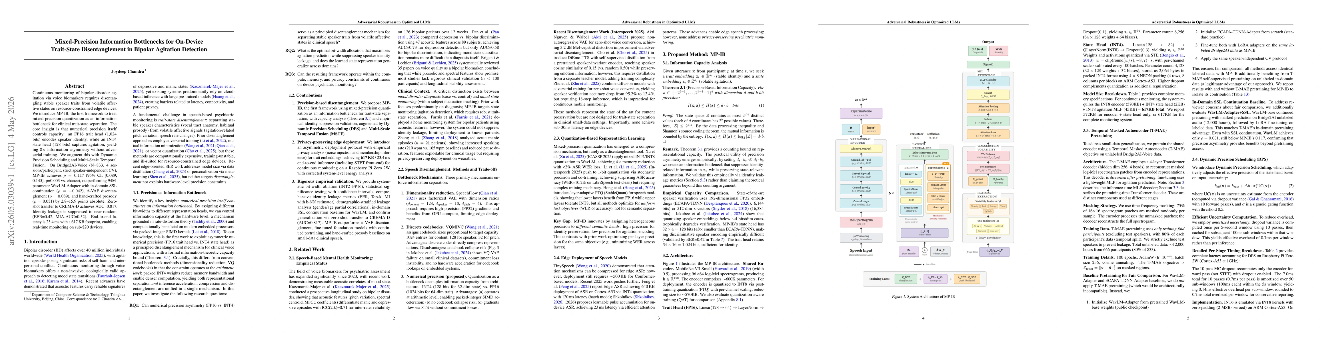 Thumbnail for Mixed-Precision Information Bottlenecks for On-Device Trait-State Disentanglement in Bipolar Agitation Detection
