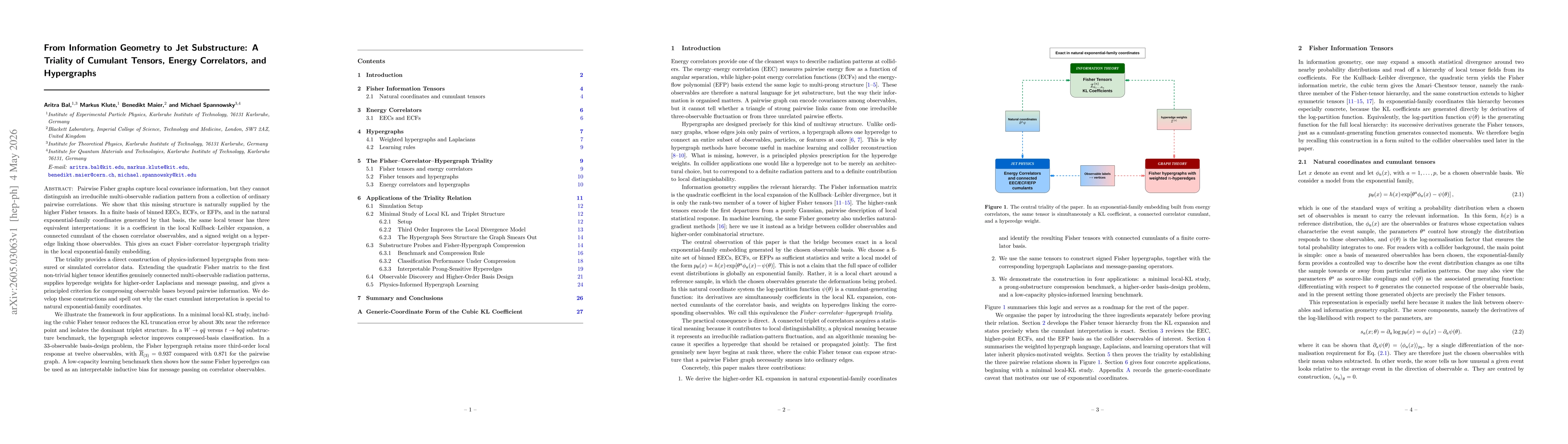 Thumbnail for From Information Geometry to Jet Substructure: A Triality of Cumulant Tensors, Energy Correlators, and Hypergraphs