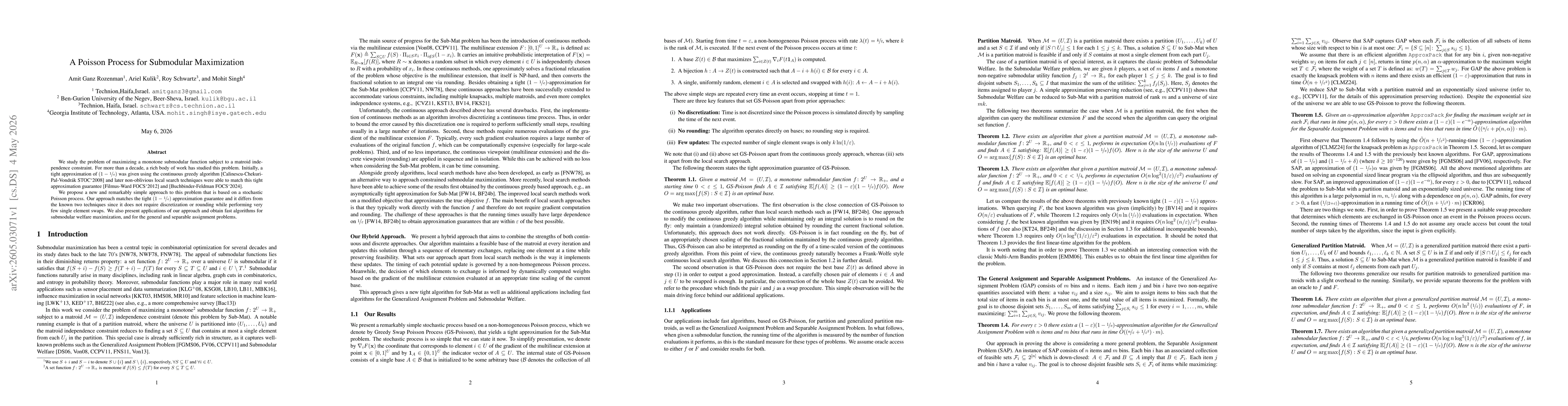 Thumbnail for A Poisson Process for Submodular Maximization