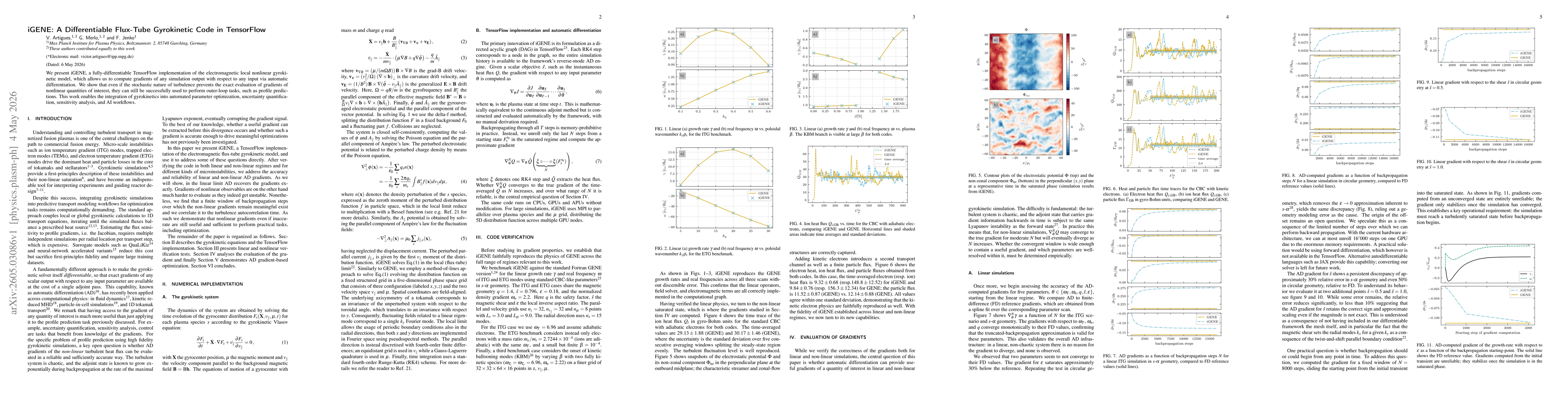 Thumbnail for iGENE: A Differentiable Flux-Tube Gyrokinetic Code in TensorFlow