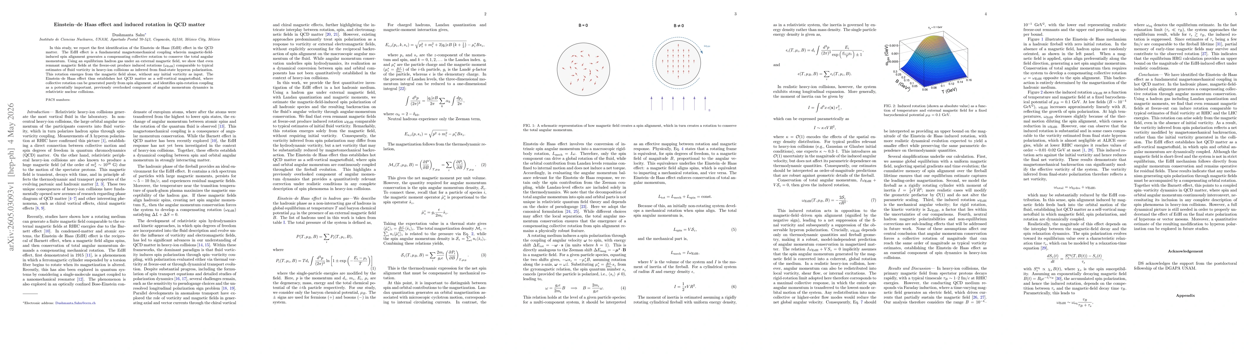 Thumbnail for Einstein-de Haas effect and induced rotation in QCD matter