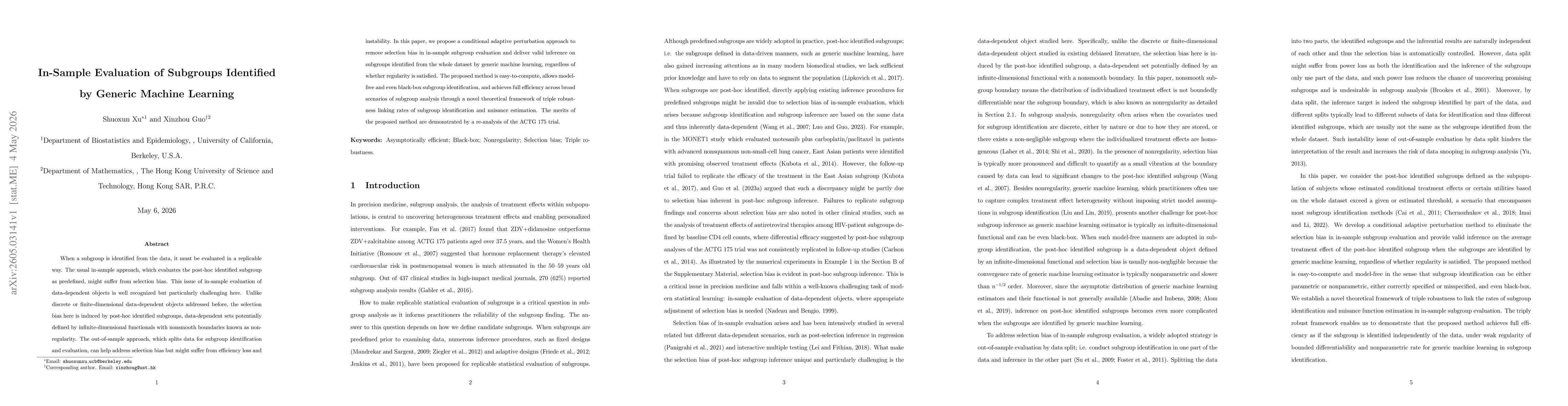 Thumbnail for In-Sample Evaluation of Subgroups Identified by Generic Machine Learning