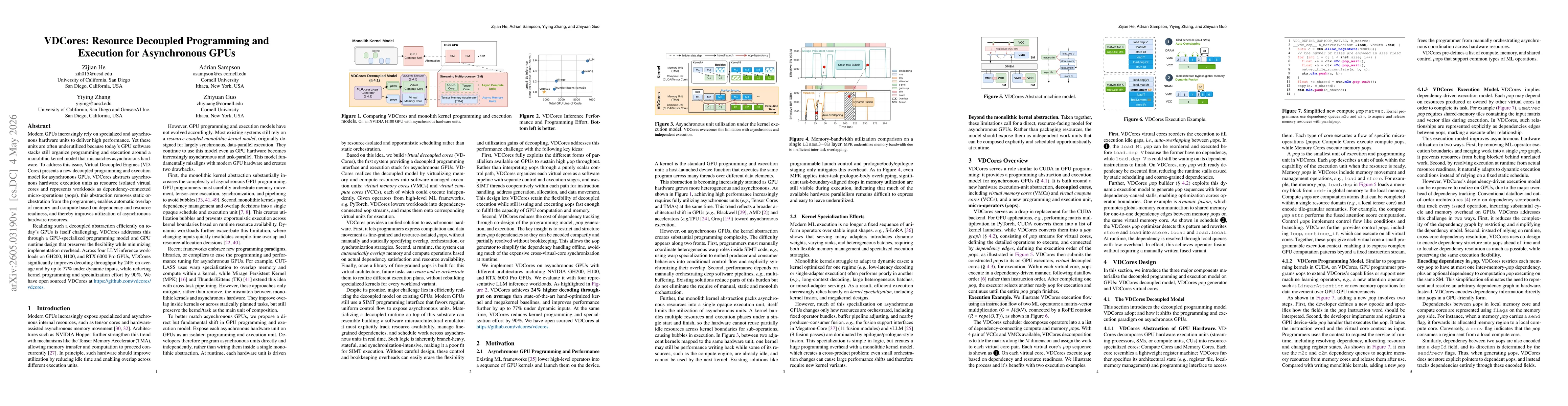 Thumbnail for VDCores: Resource Decoupled Programming and Execution for Asynchronous GPU