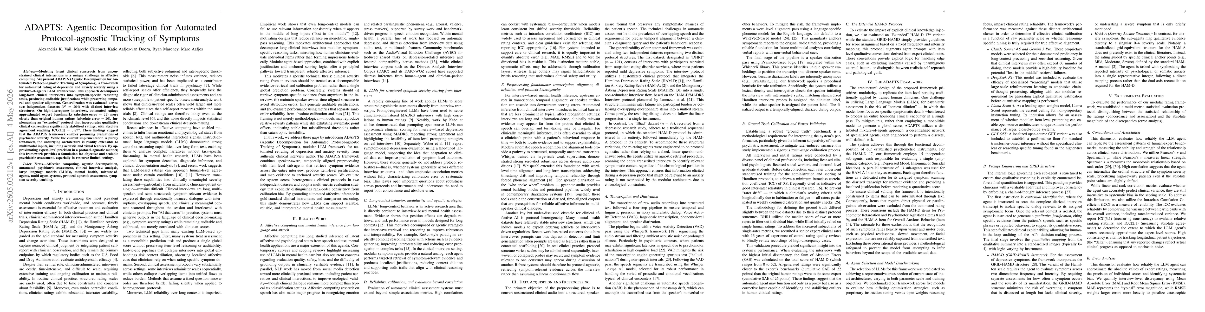 Thumbnail for ADAPTS: Agentic Decomposition for Automated Protocol-agnostic Tracking of Symptoms