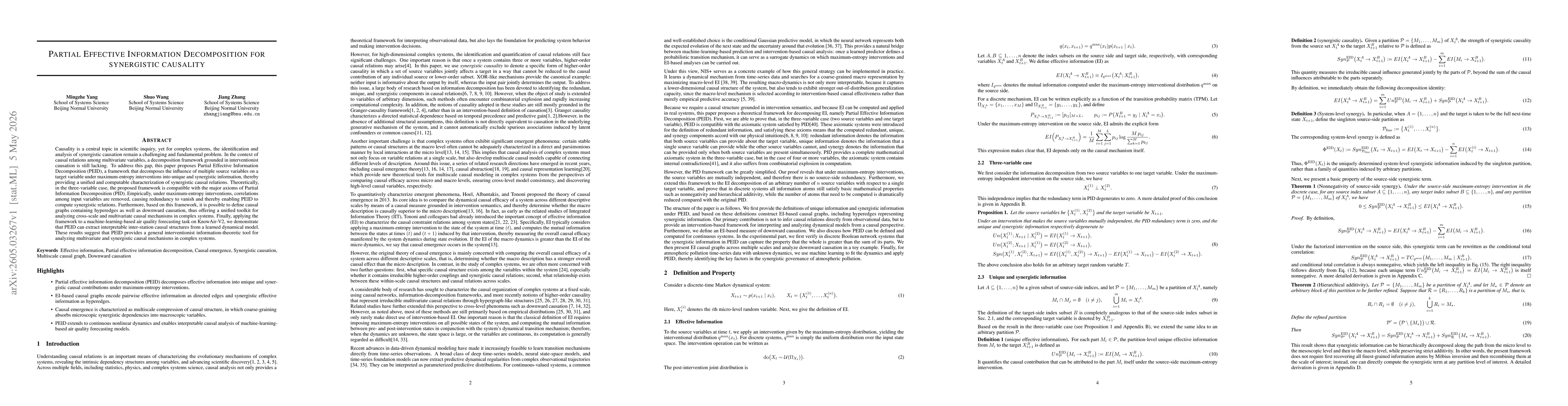 Thumbnail for Partial Effective Information Decomposition for Synergistic Causality