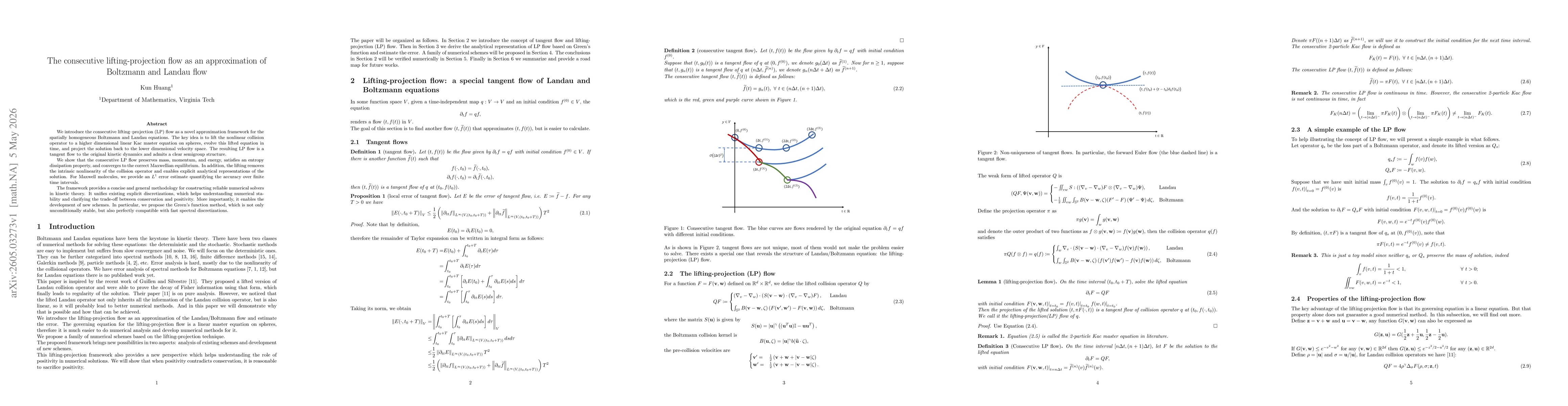 Thumbnail for The consecutive lifting-projection flow as an approximation of Boltzmann and Landau flow